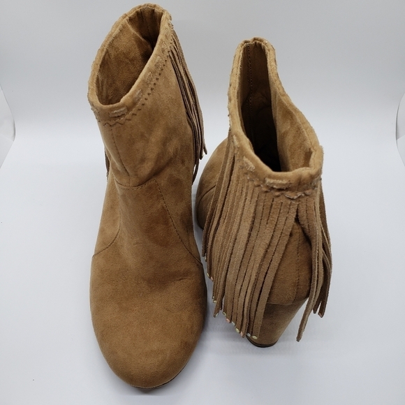 Bershka Fringe Wedge Ankle Boots Size 38 - Picture 16 of 16